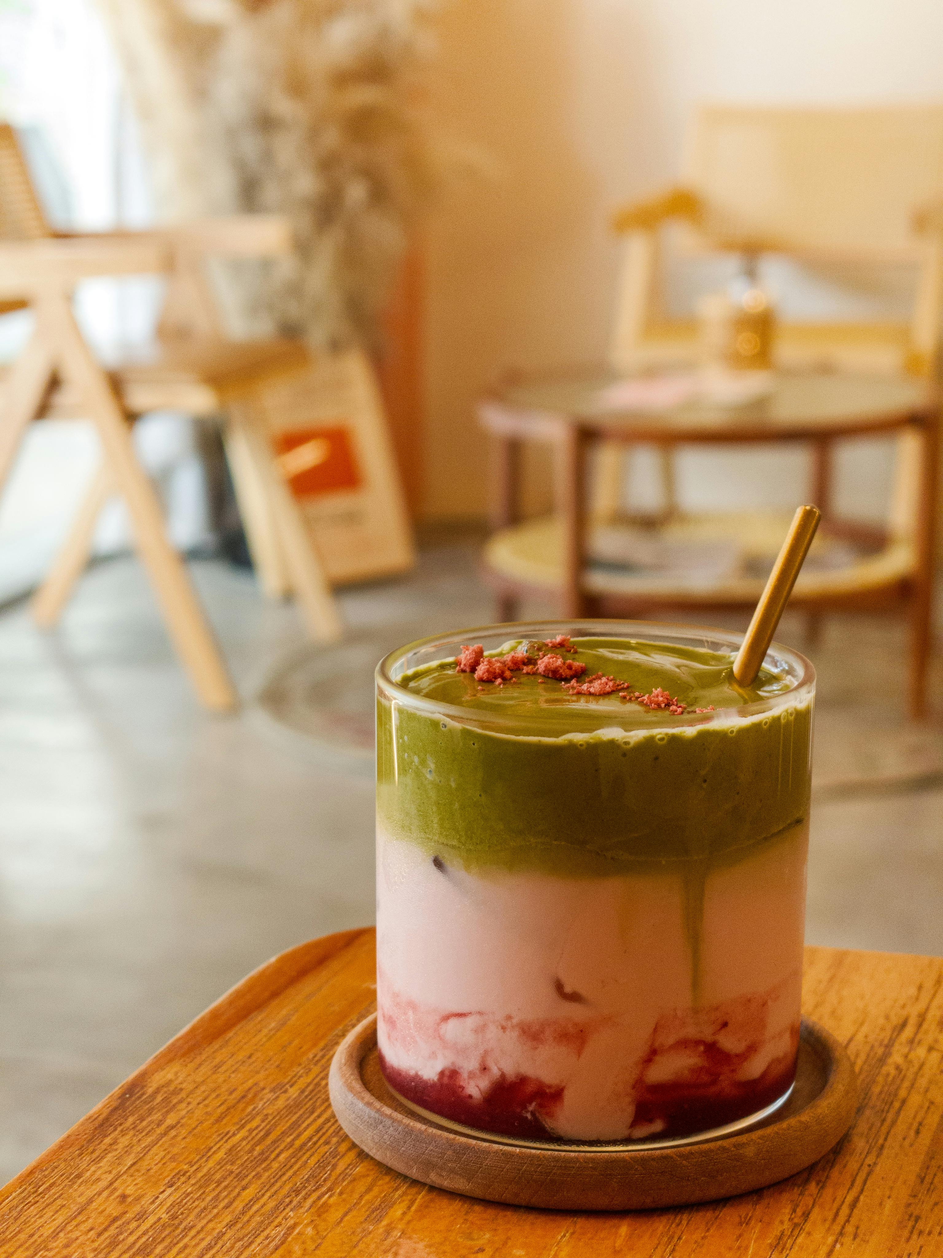 Strawberry Matcha Oat Latte